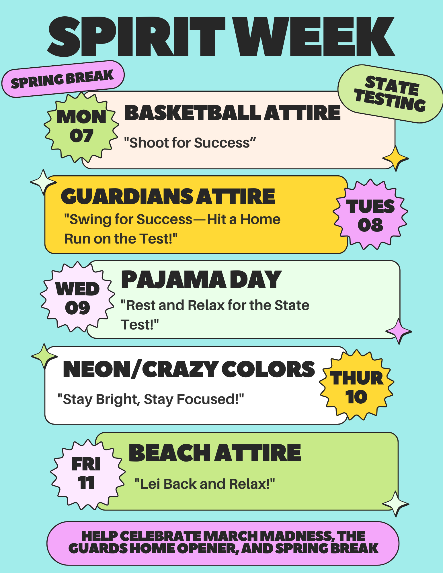 State Testing Spirit Week Brings the Energy! 🎉📚