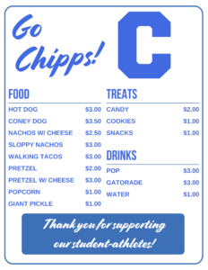 Concession Stand Menu for Athletic Events 🍿🏀