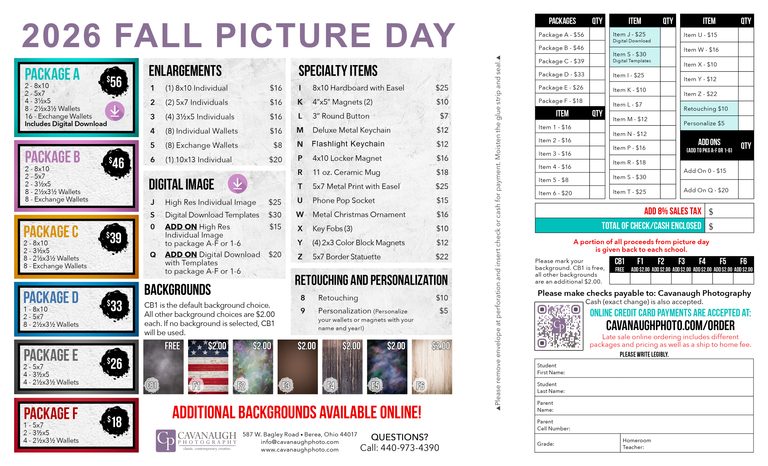 Chippewa Jr./Sr. High School Fall Picture Day Coming Soon 📸
