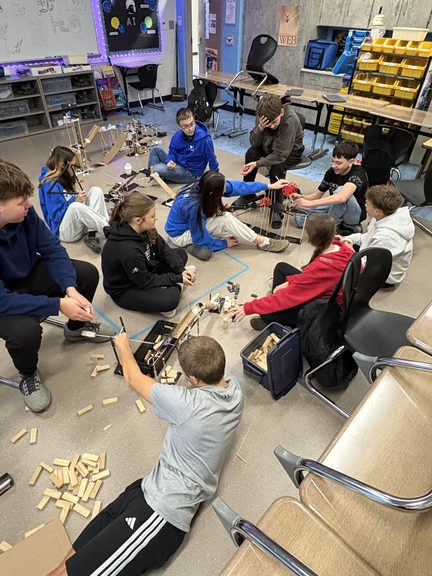 Grade 8 STEM Students Build Impressive Rube Goldberg Chain Reactions ⚙️💡