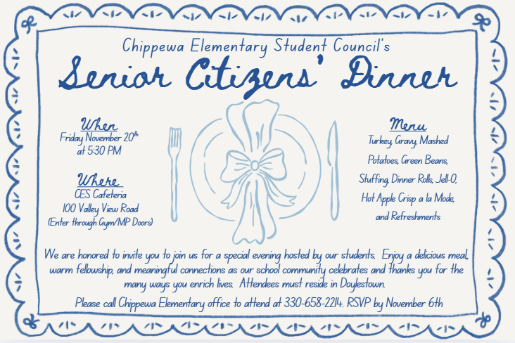 CES Senior Citizens’ Dinner November 20th